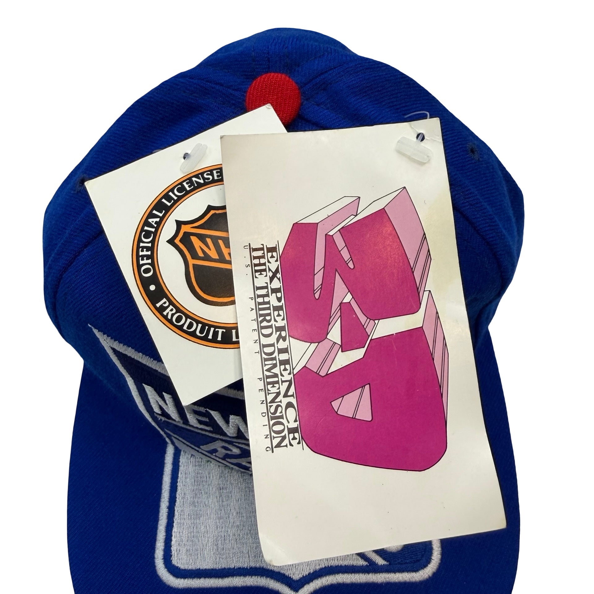 Vintage New York Rangers Embroidered Snapback Hat Blue