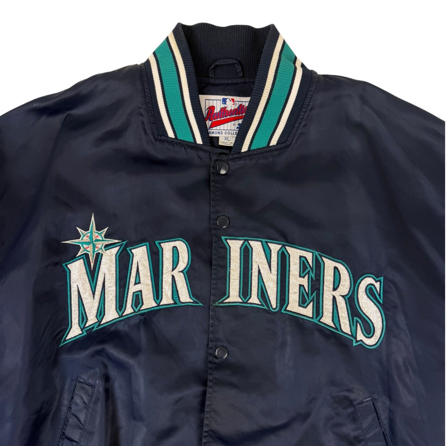 Vintage Seattle Mariners Starter Diamond Collection Jacket Navy/Grey
