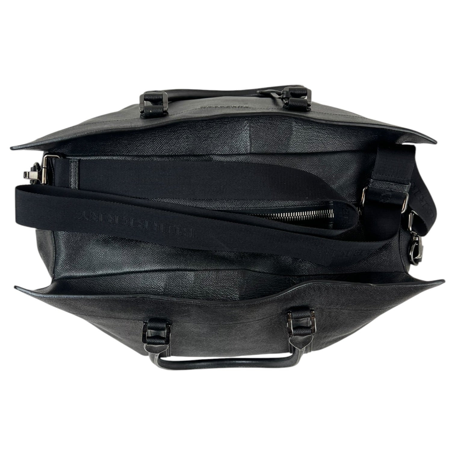 Burberry Saffiano Leather Tote Bag Black