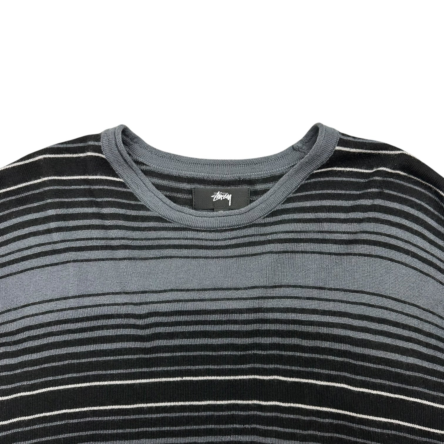 Stussy Horizontal Stripe Sweater Black/Grey