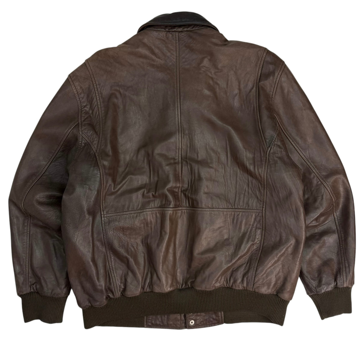 Vintage Tasso Elba Leather Jacket Brown