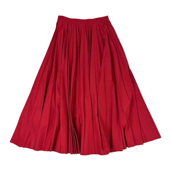 (W) Junya Watanabe Comme Des Garcons Pleated Skirt Red