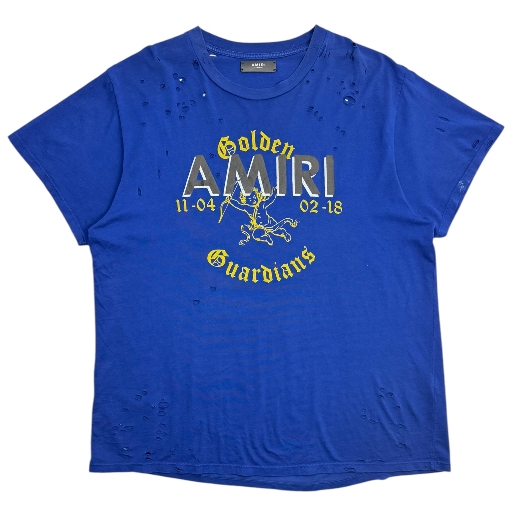 Amiri Blue Golden Guardians T-Shirt