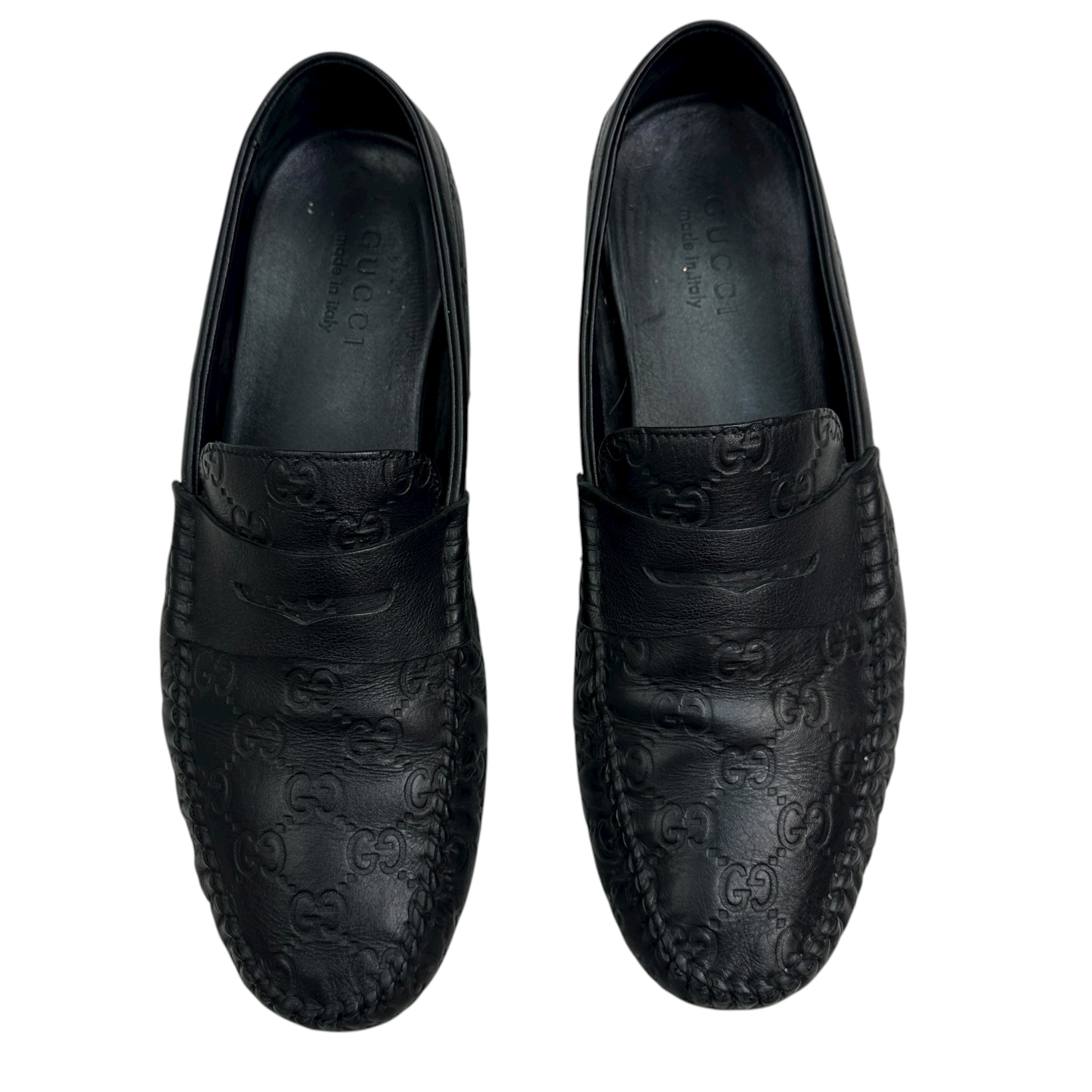 Gucci Interlocking G Logo Leather Drivers (Used)