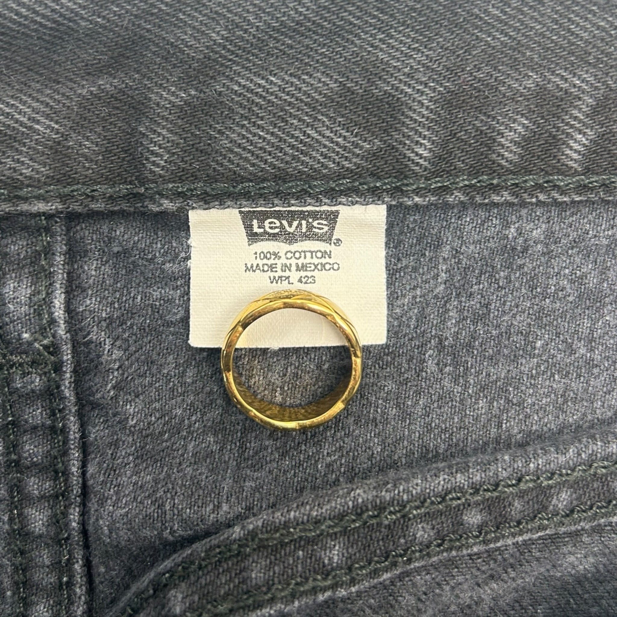 Vintage Black Levis 501s Denim Blank Tag