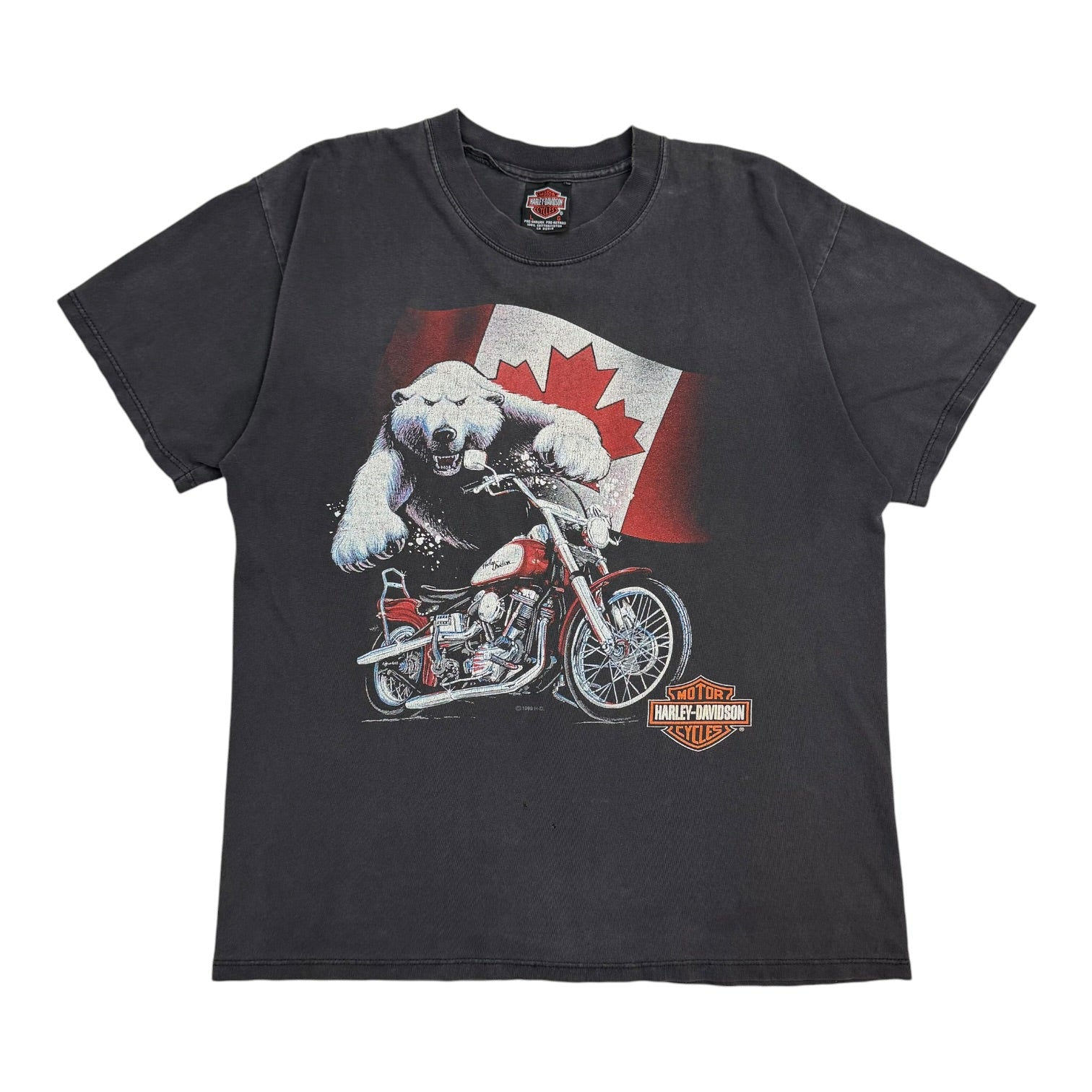 Vintage Harley Davidson Of Kelowna Tee Black