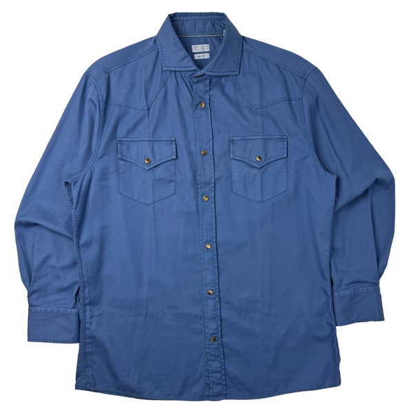 Brunello Cucinelli Button-Up Shirt Blue