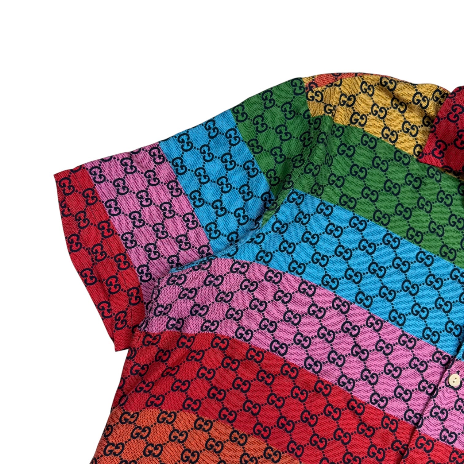 Gucci GG Silk Button Up Shirt Multicolour