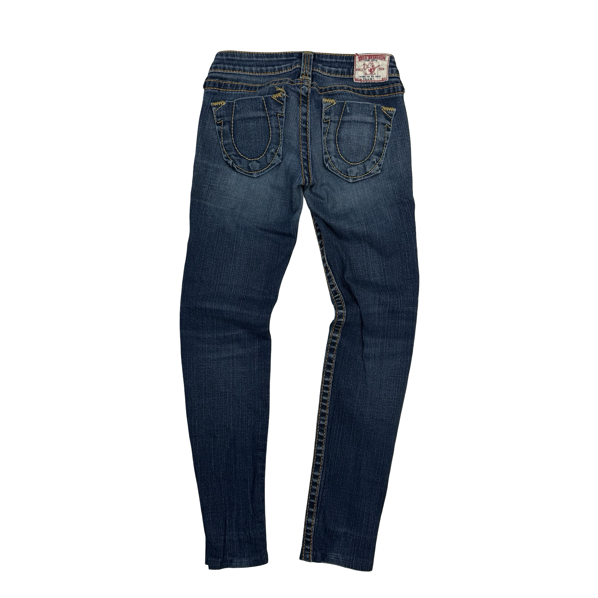 (W) True Religion Stella Big T Denim Pants Indigo