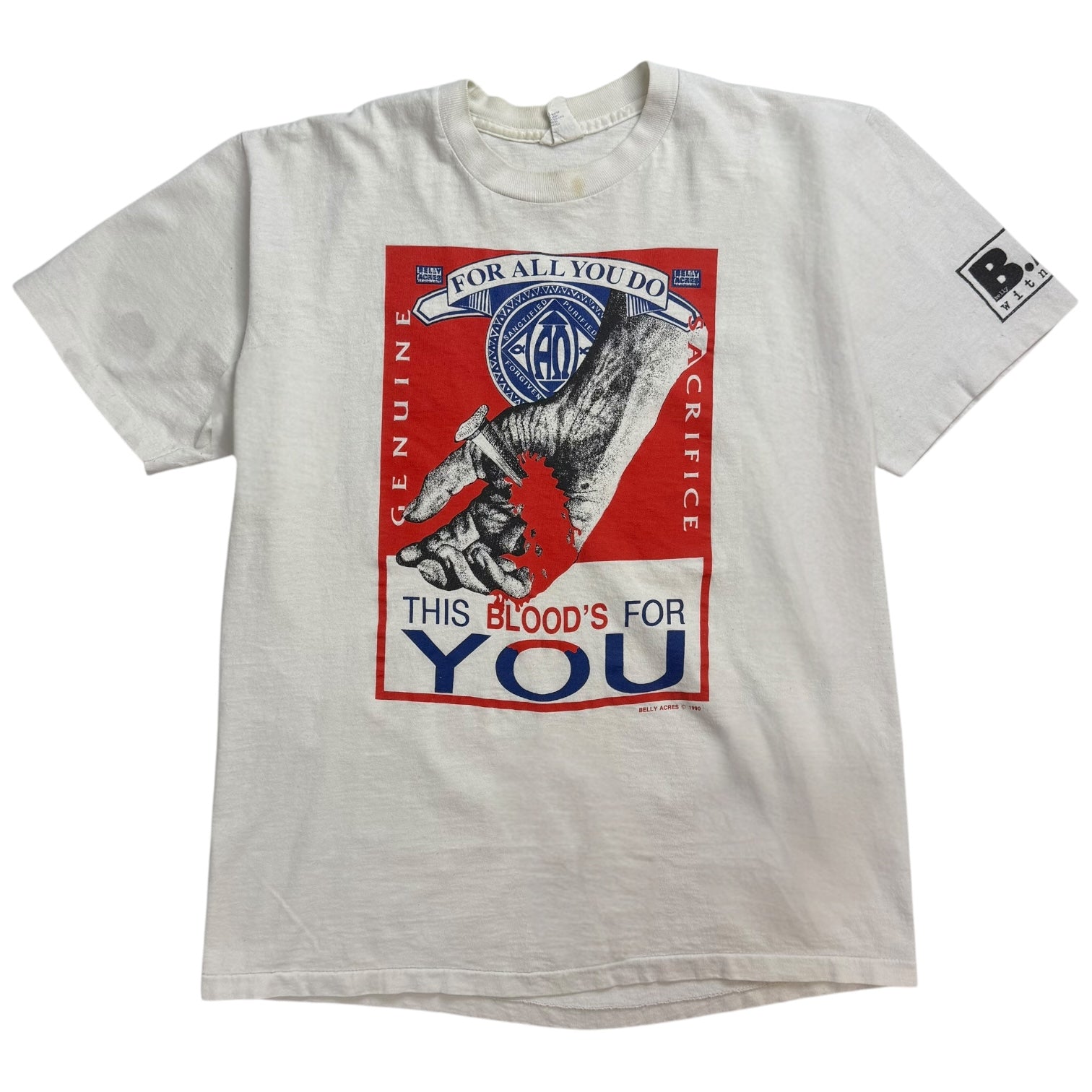 1990 Belly Acres ‘This Bloods For You’ Tee White