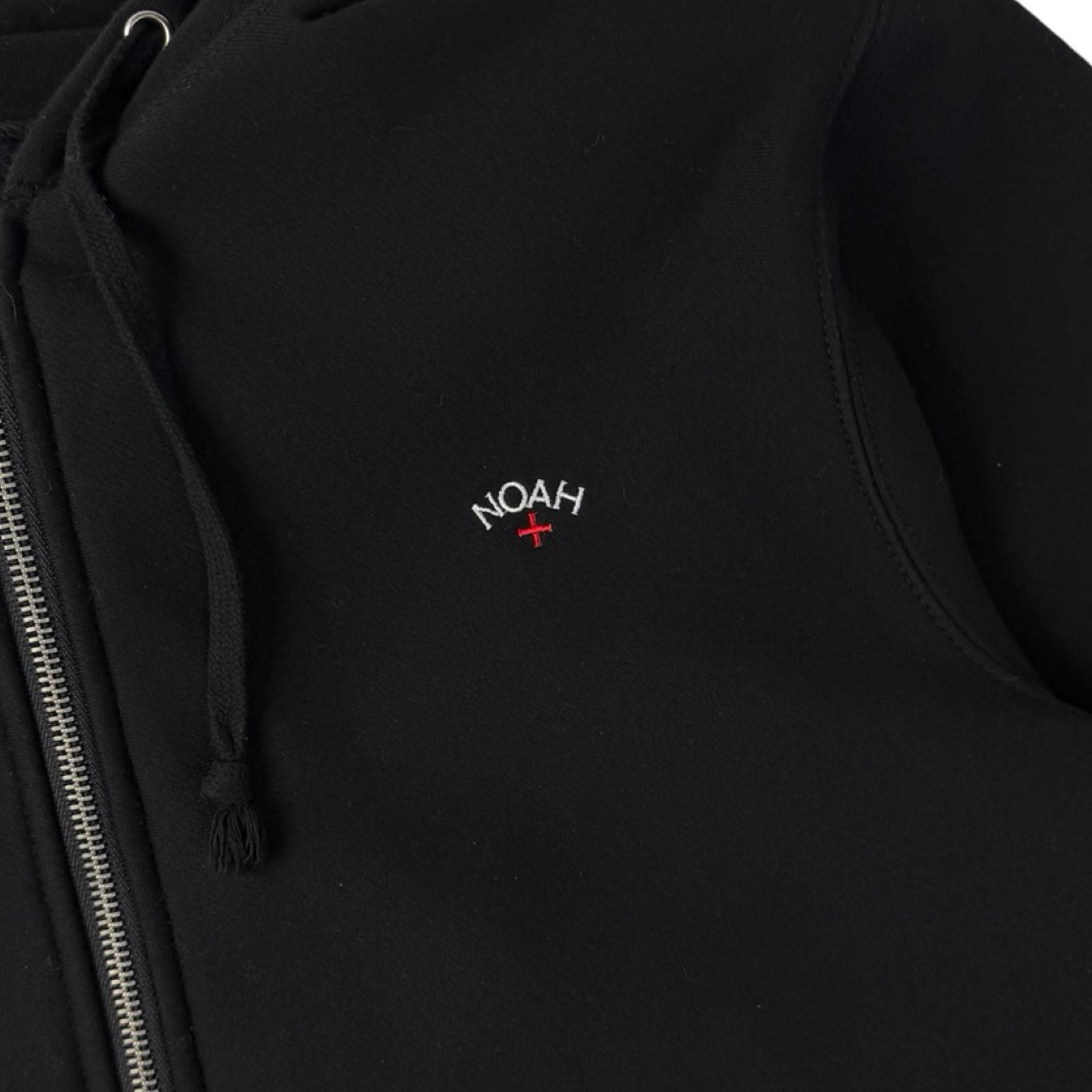 Noah Classic Lightweight Zip Up Hoodie Black
