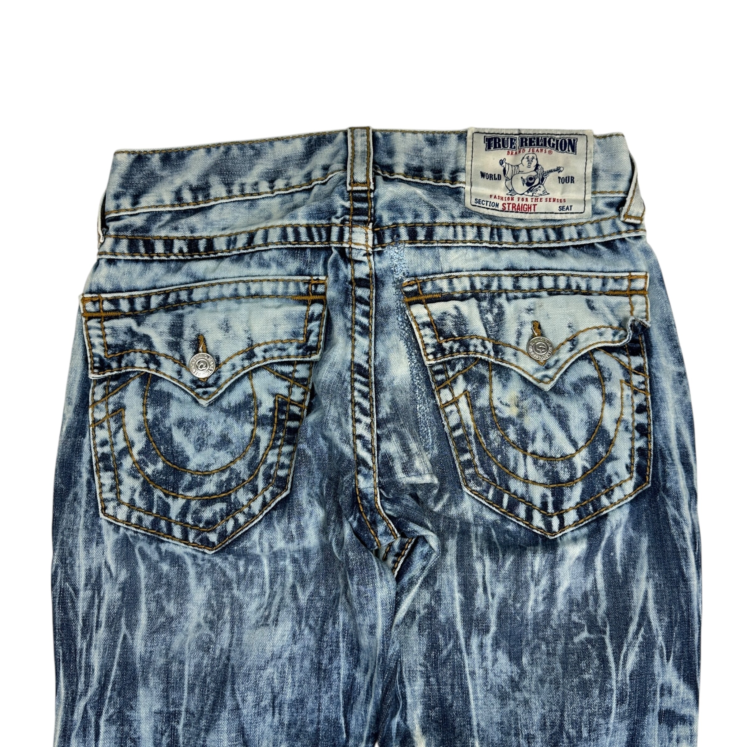 Vintage True Religion Acid Wash Denim Jeans