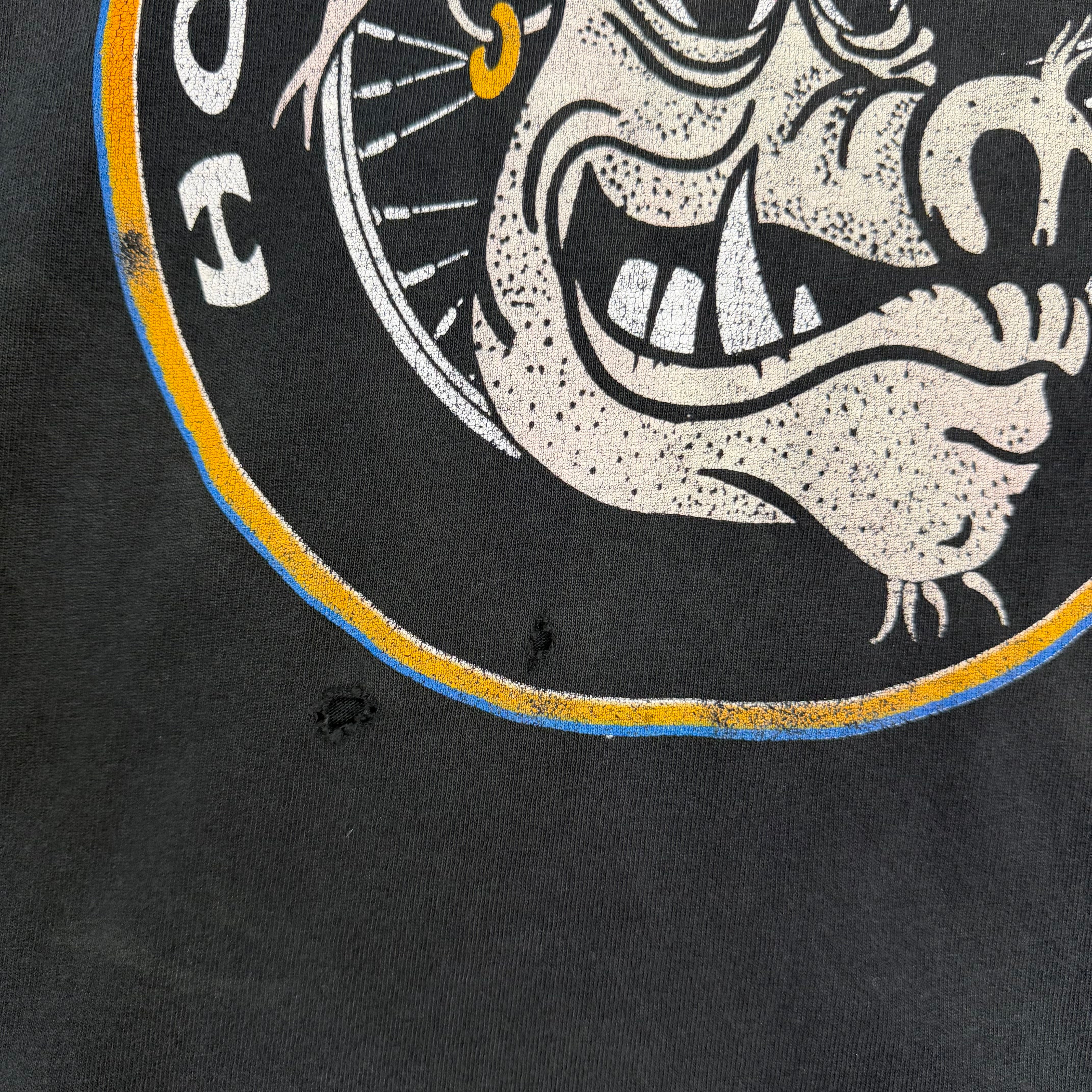 Vintage Hot Rod Hawks Flame Calgary Tee Black