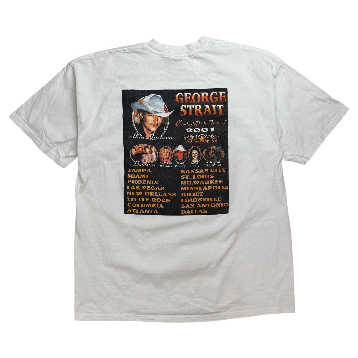 2001 George Strait Country Music Festival Tee White