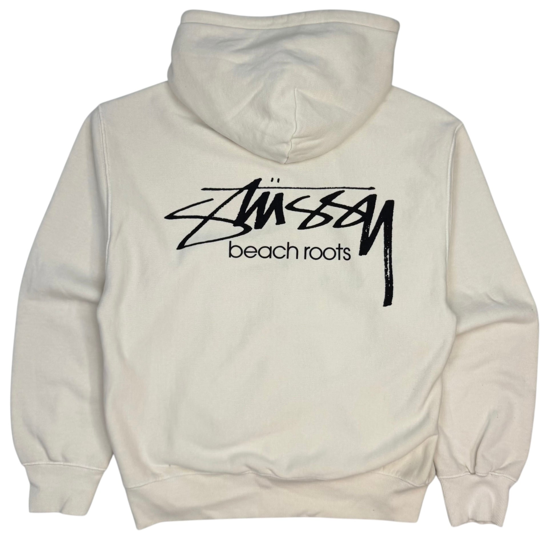 Stussy Beach Roots Garment Dyed Zip Up Bone