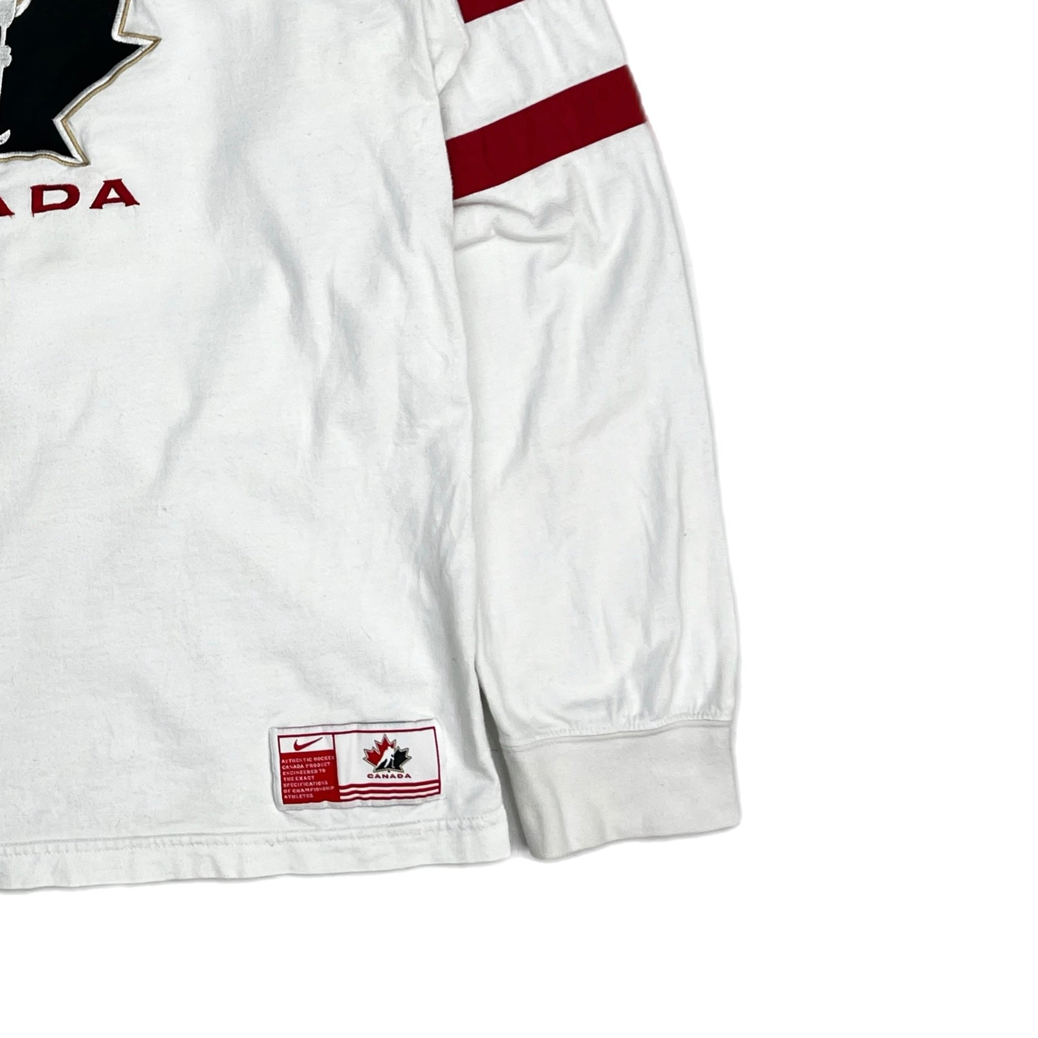 2009 Nike Bauer Team Canada World Juniors Longsleeve Tee White