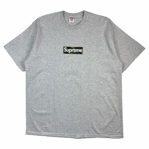Supreme Camo Box Logo Tee Heather Grey