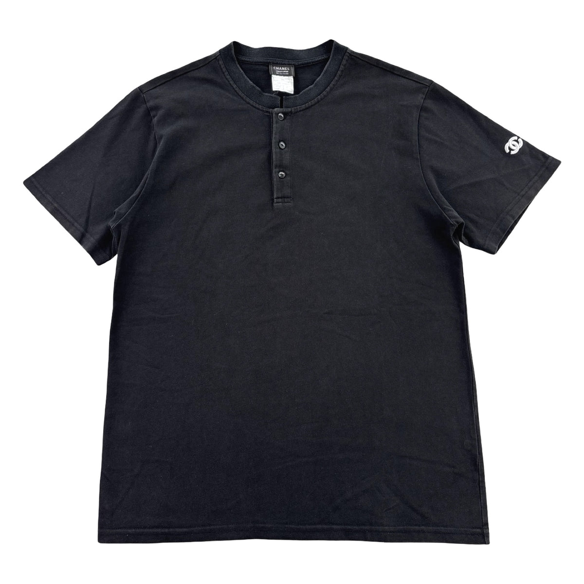 Chanel Uniform Henley T-Shirt Black