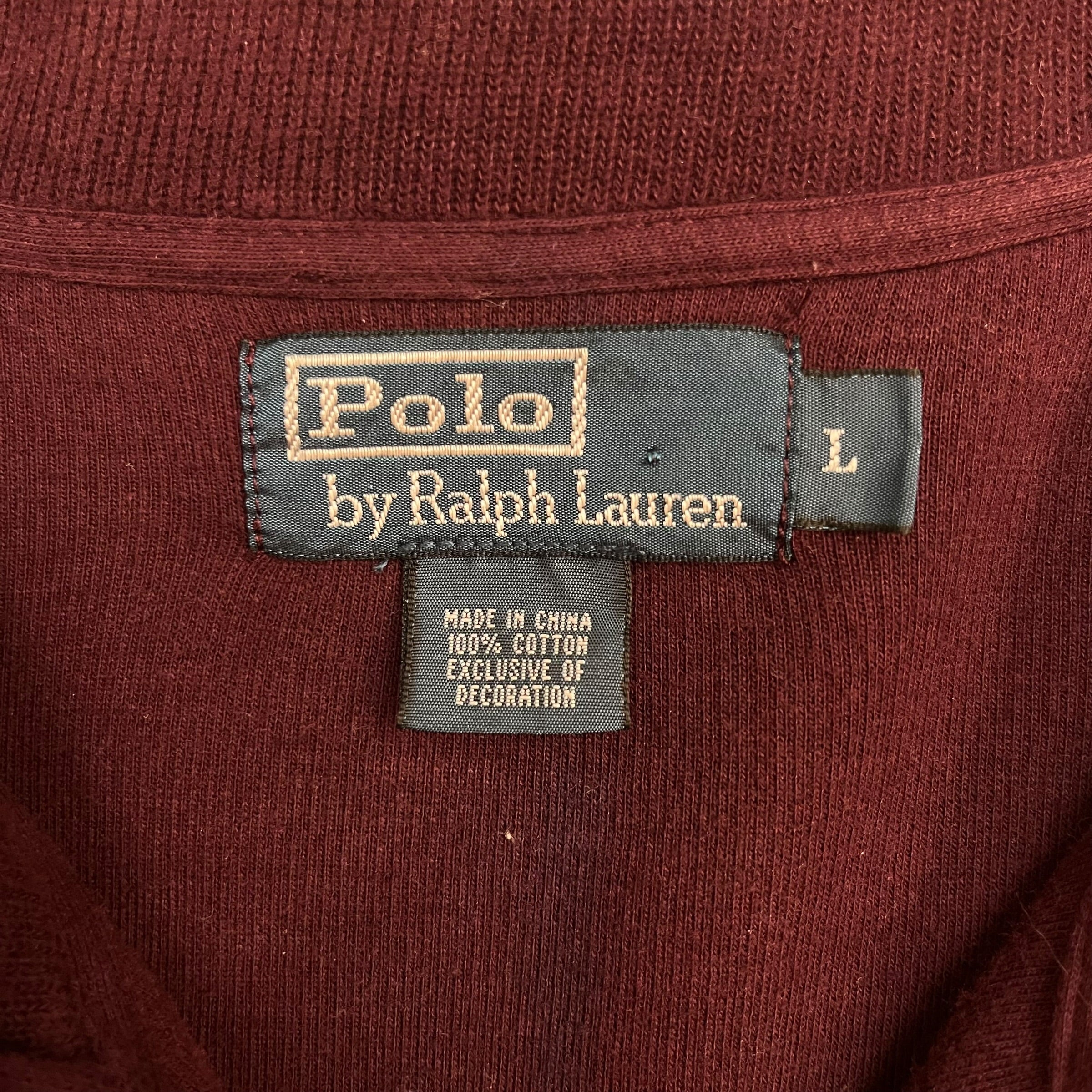 Vintage Polo Ralph Lauren Quarter Zip Burgundy