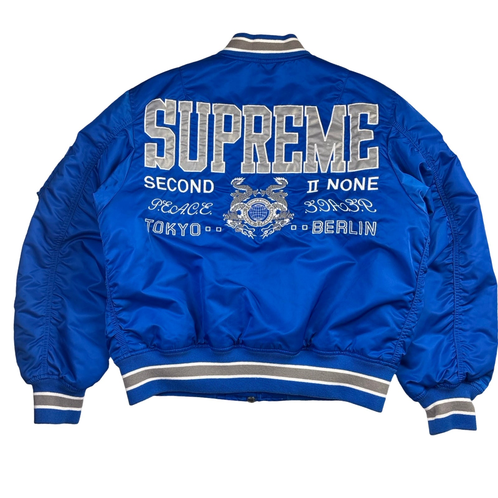 Supreme Second To None MA-1 Jacket Blue