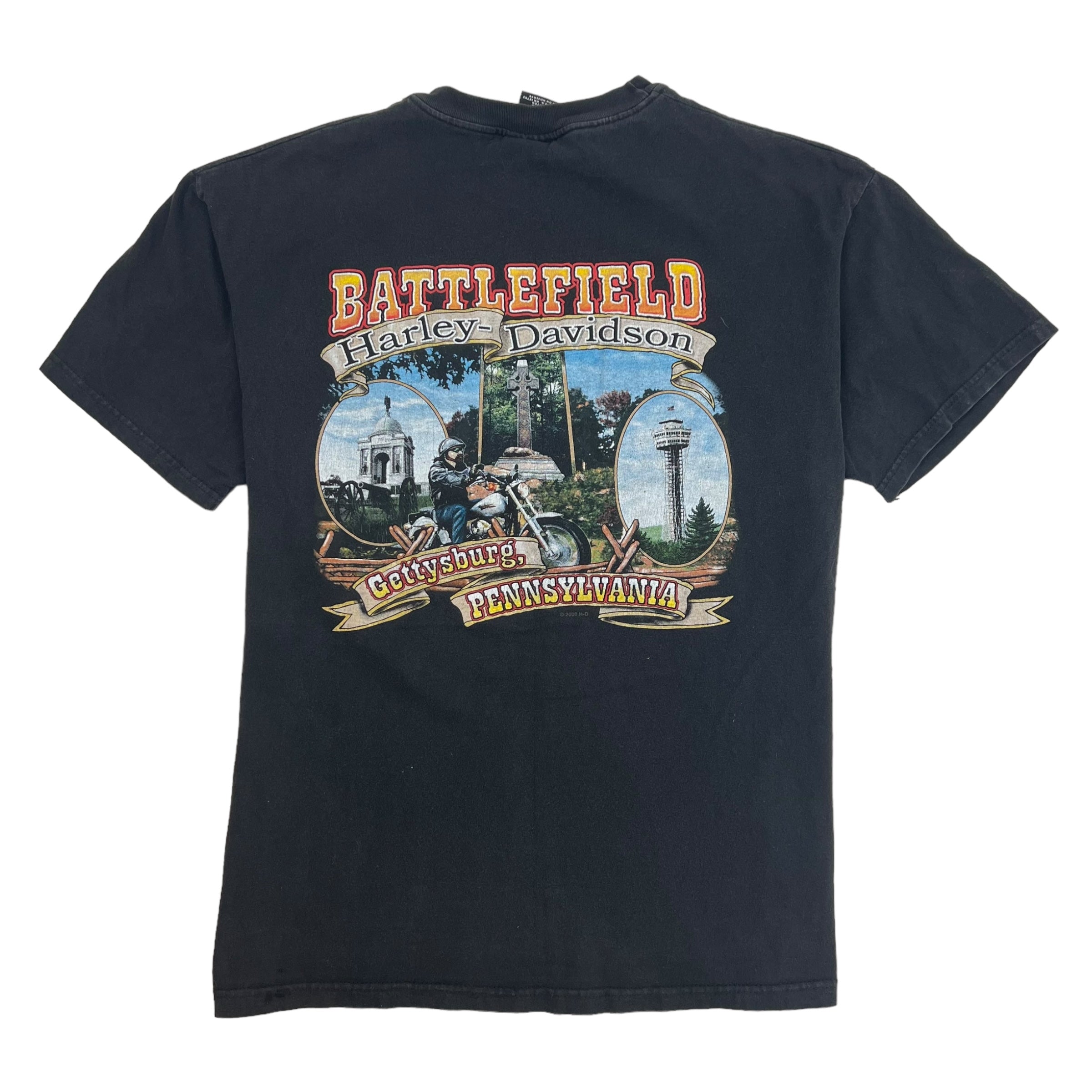 2000 Harley Davidson Gettysburg T-Shirt Black