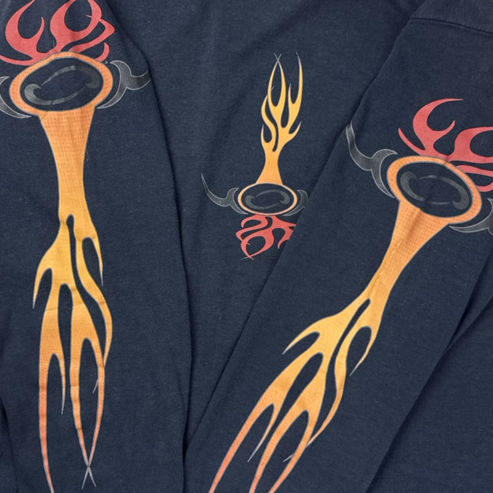 Vintage Y2K Flame Sleeve Tribal  Longsleeve T-Shirt