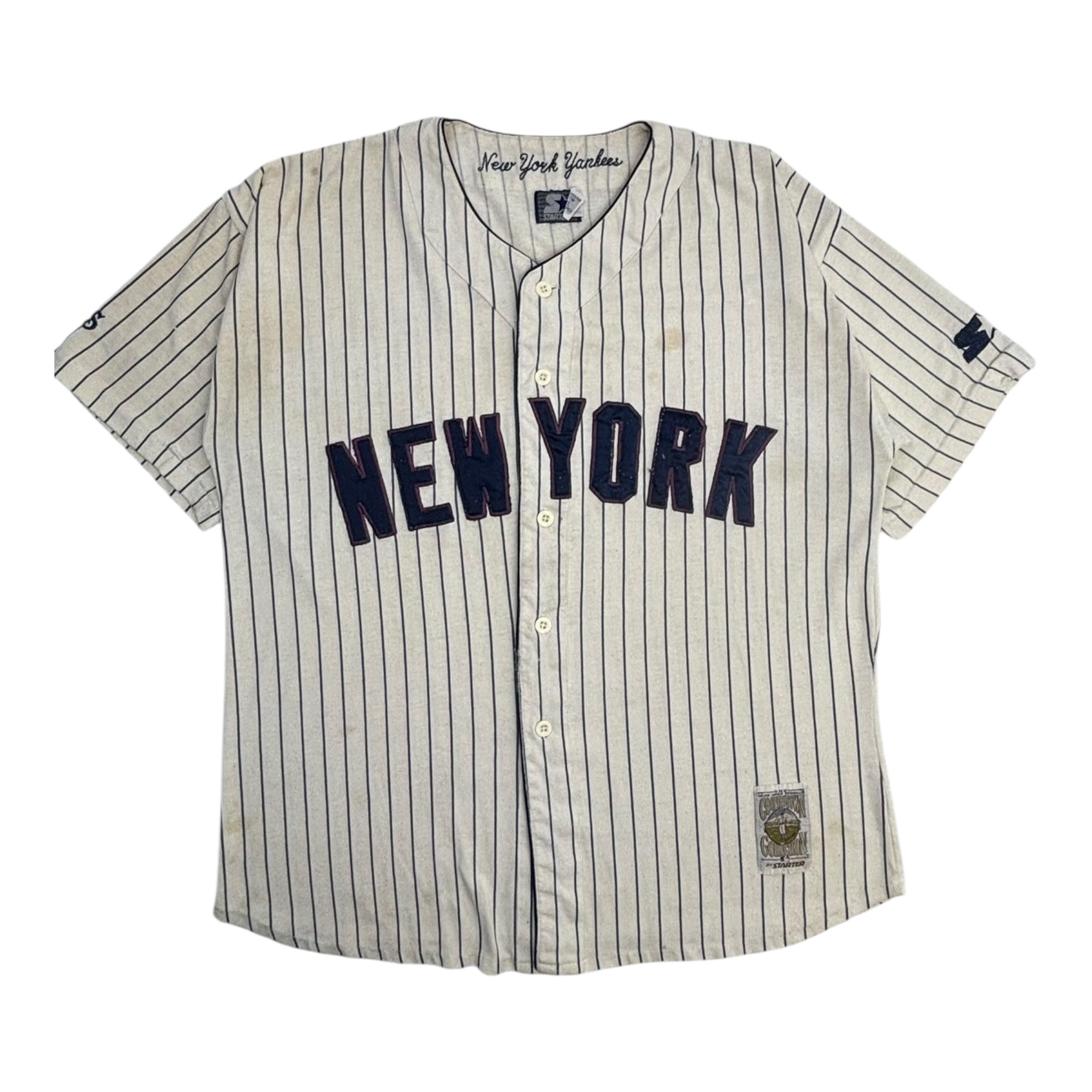 Vintage Starter New York Yankees Spellout Pinstripe MLB Jersey