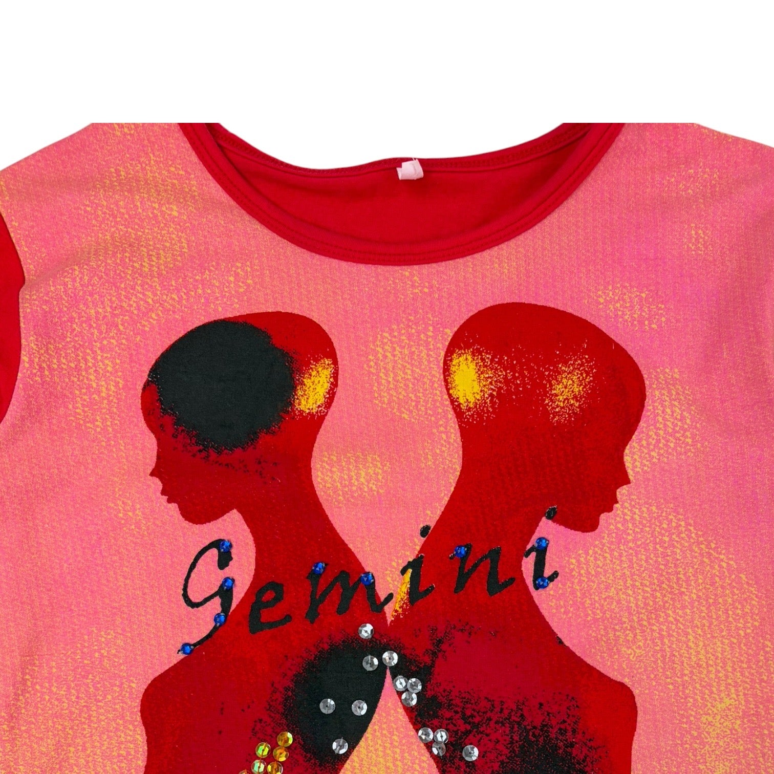 (W) Gemini Sequin Baby T-Shirt Red
