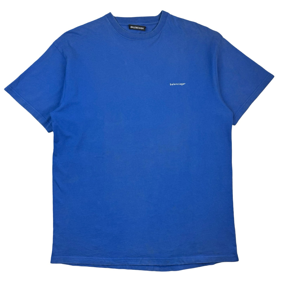 Balenciaga Small Logo T-Shirt Blue