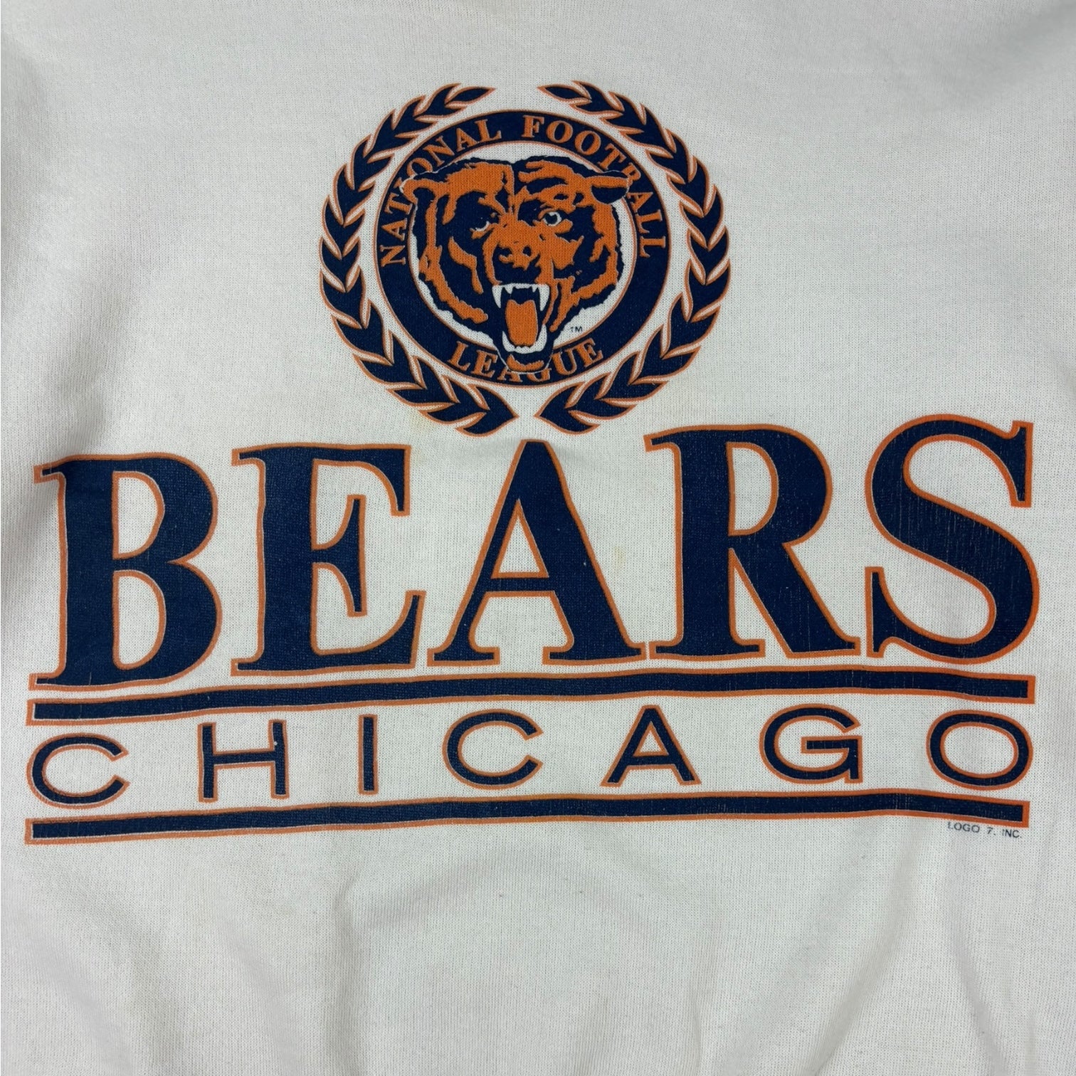 Vintage Chicago Bears Logo 7 Crewneck White