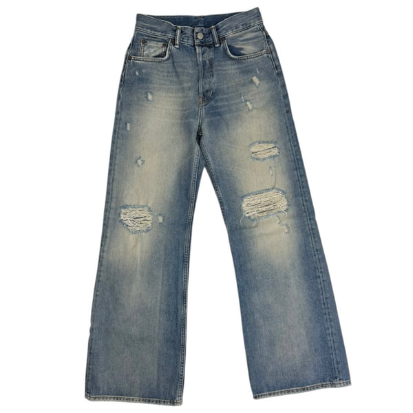 (W) Acne Studios 2021F Detroit Flared Jeans Washed Blue