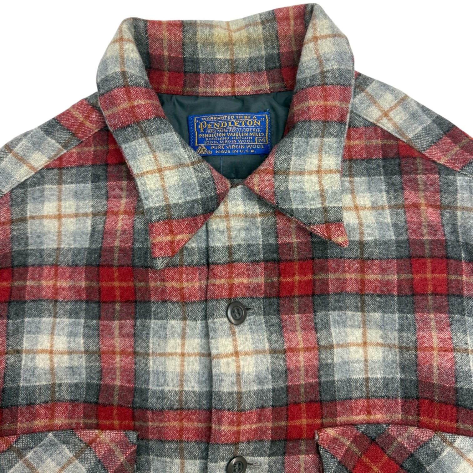 Vintage Pendleton Checkered Wool Flannel Red