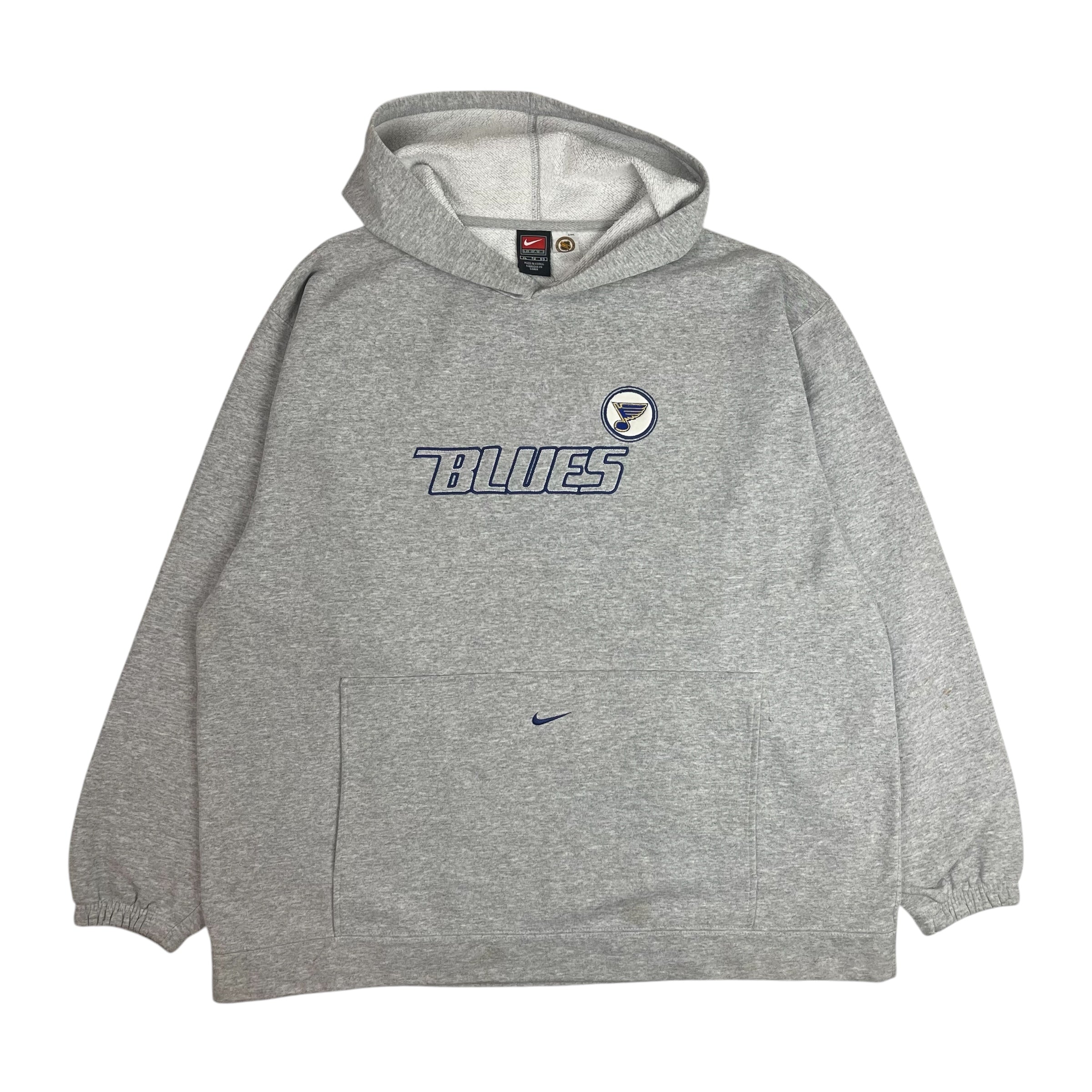 Vintage Nike St Louis Blues Hoodie Grey