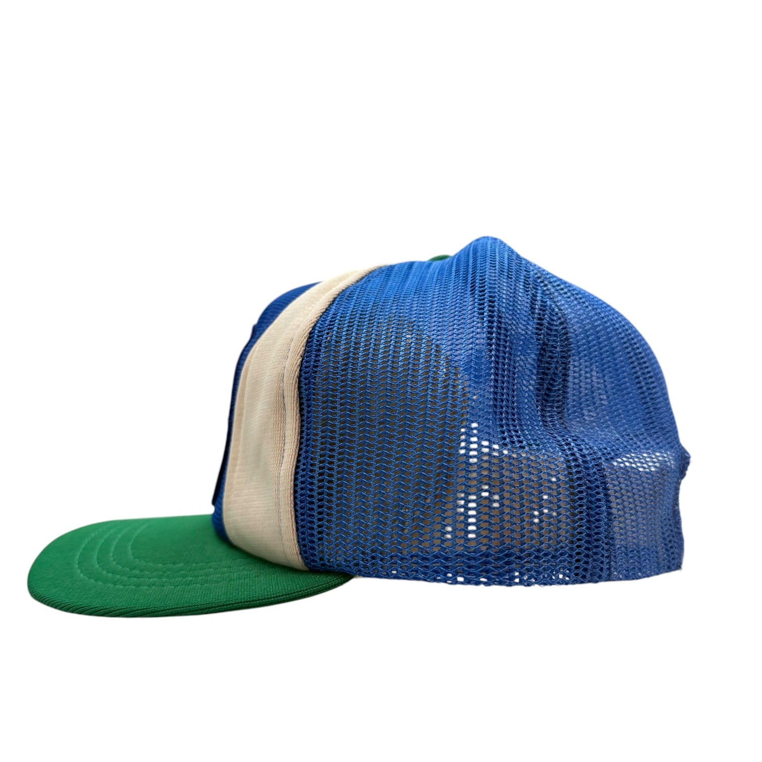 Vintage Hartford Whalers Mesh Trucker Hat Blue/Green/White