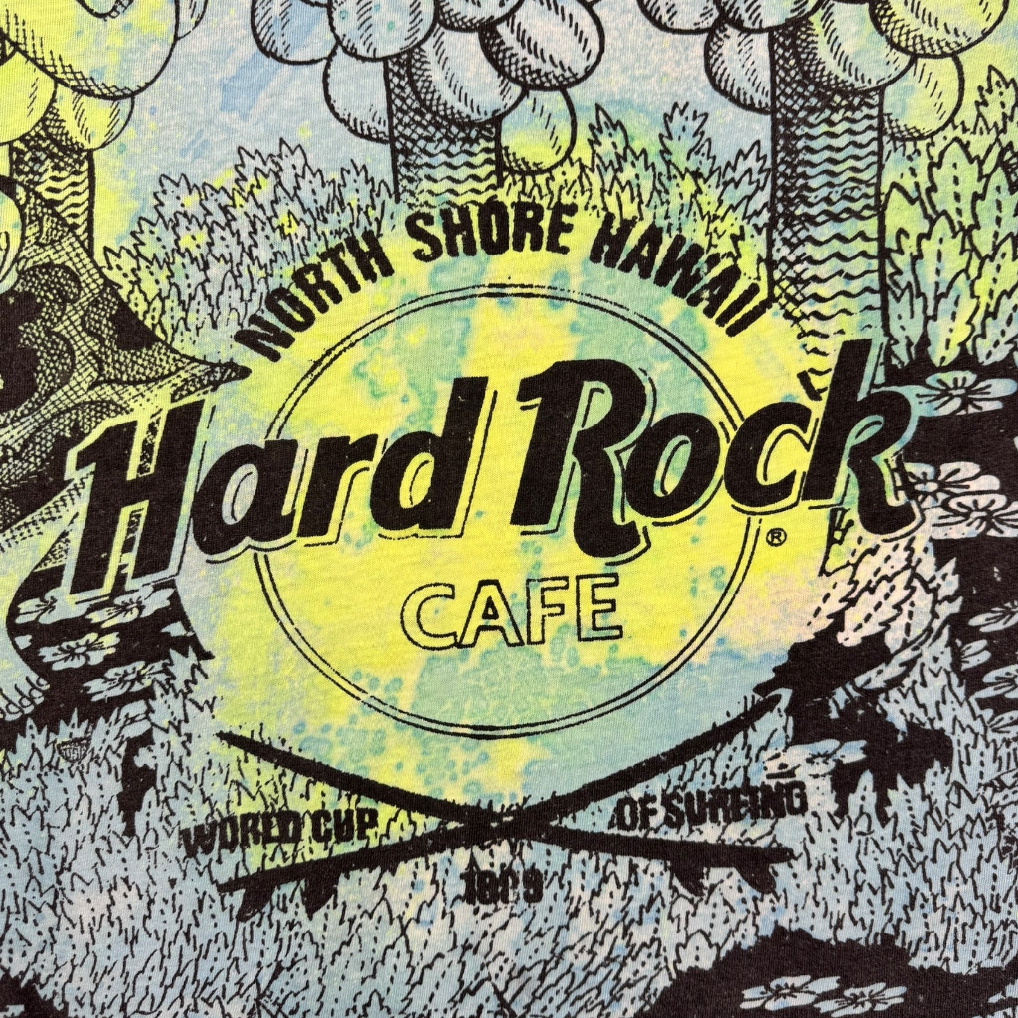 Vintage ‘North Shore, Hawaii’ Hard Rock Cafe AOP World Cup Surf T-Shirt