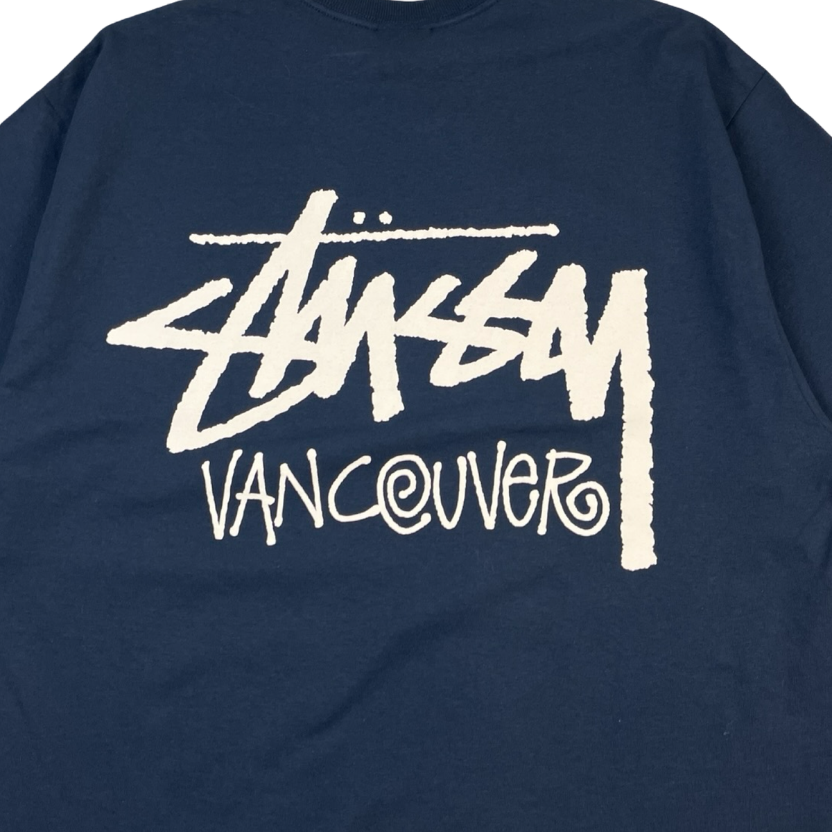 Stüssy Vancouver Stock Logo T-Shirt Navy