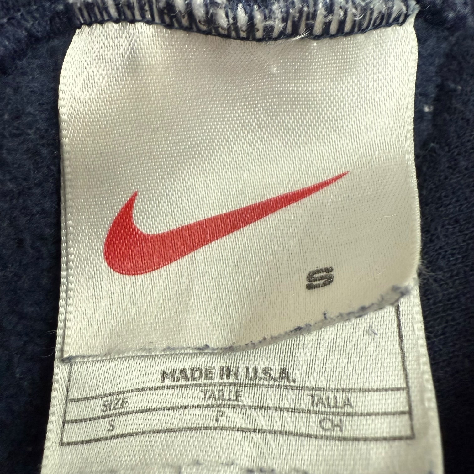 Vintage Nike Mini Swoosh Hoodie Navy Blue