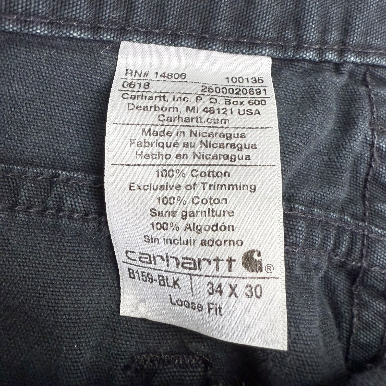 Vintage Carhartt Dungaree Pants Black