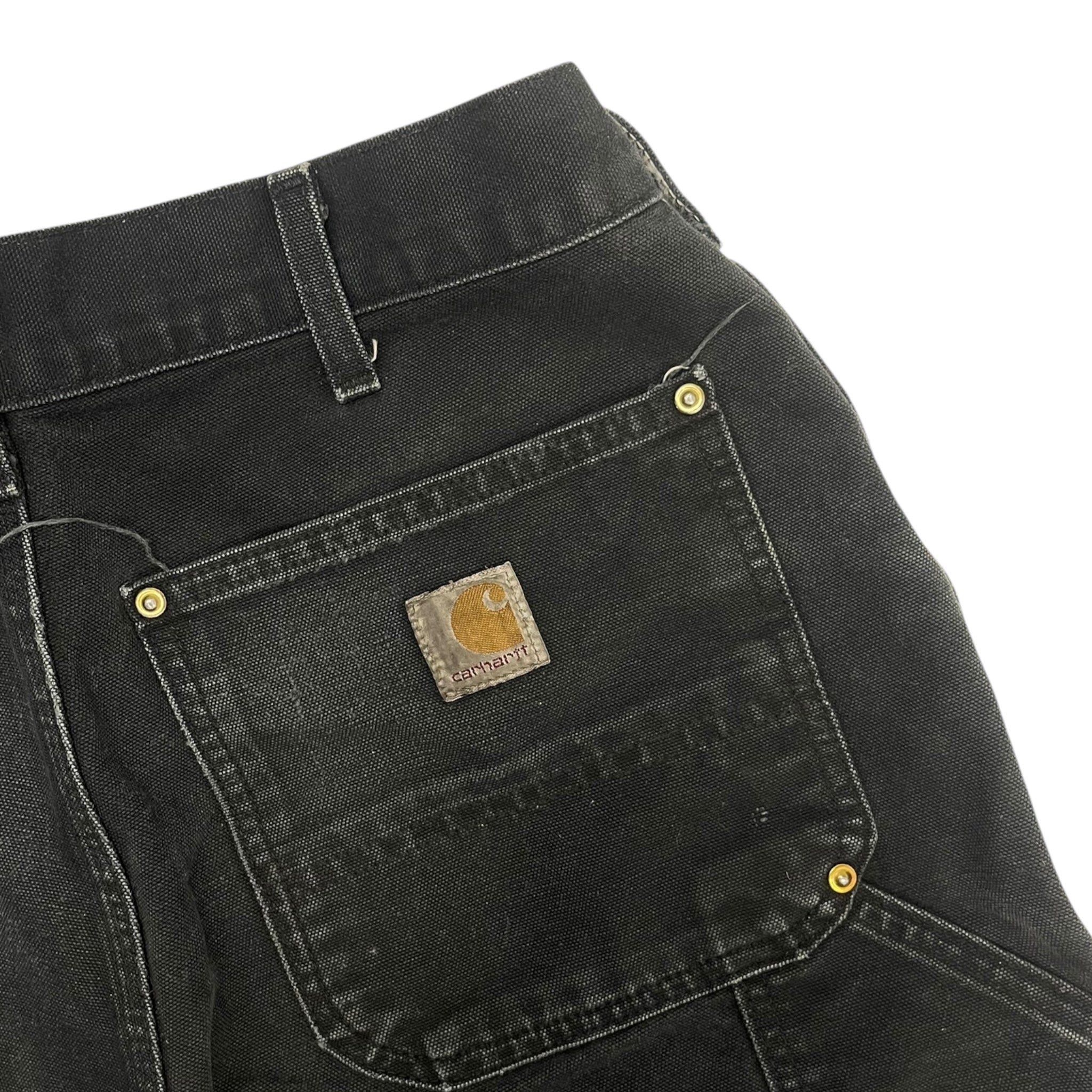 Vintage Carhartt Double Knee Bottoms Washed Black