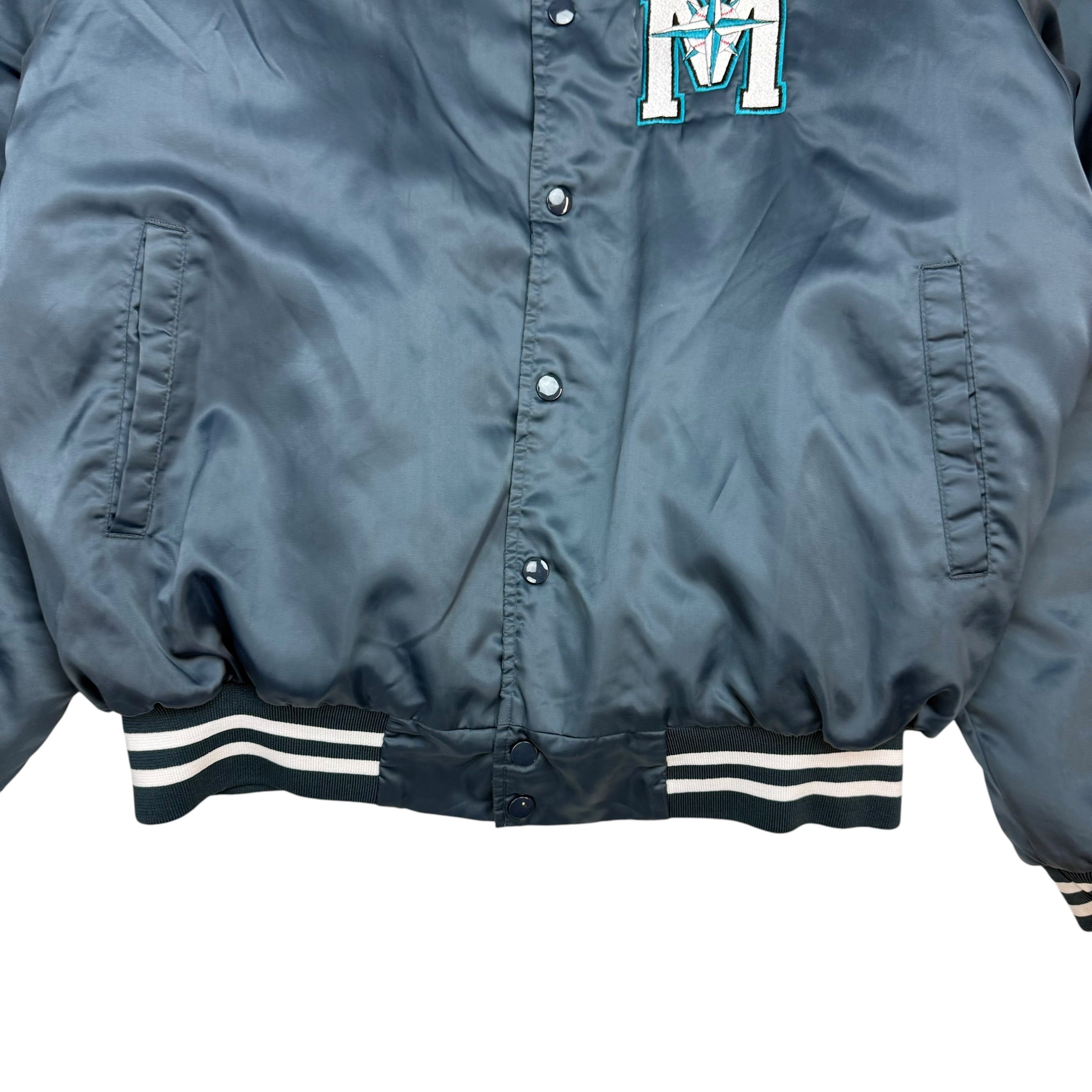 Vintage Seattle Mariners Satin Jacket Deep Blue