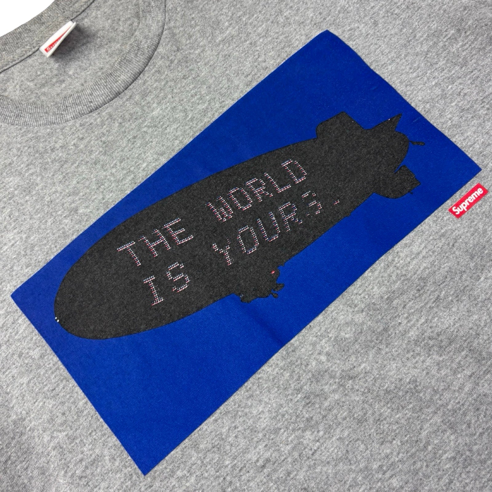 Supreme Scarface Blimp FW17 T-Shirt Heather Grey