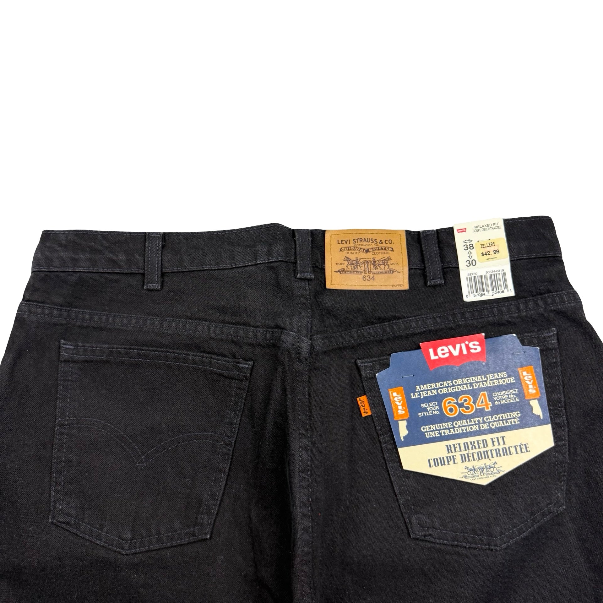 Vintage Levi’s 634 Orange Tab Denim Jeans Black