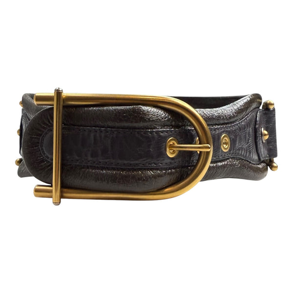 (W) Stella McCartney Vegan Leather Waist Belt Black/Purple