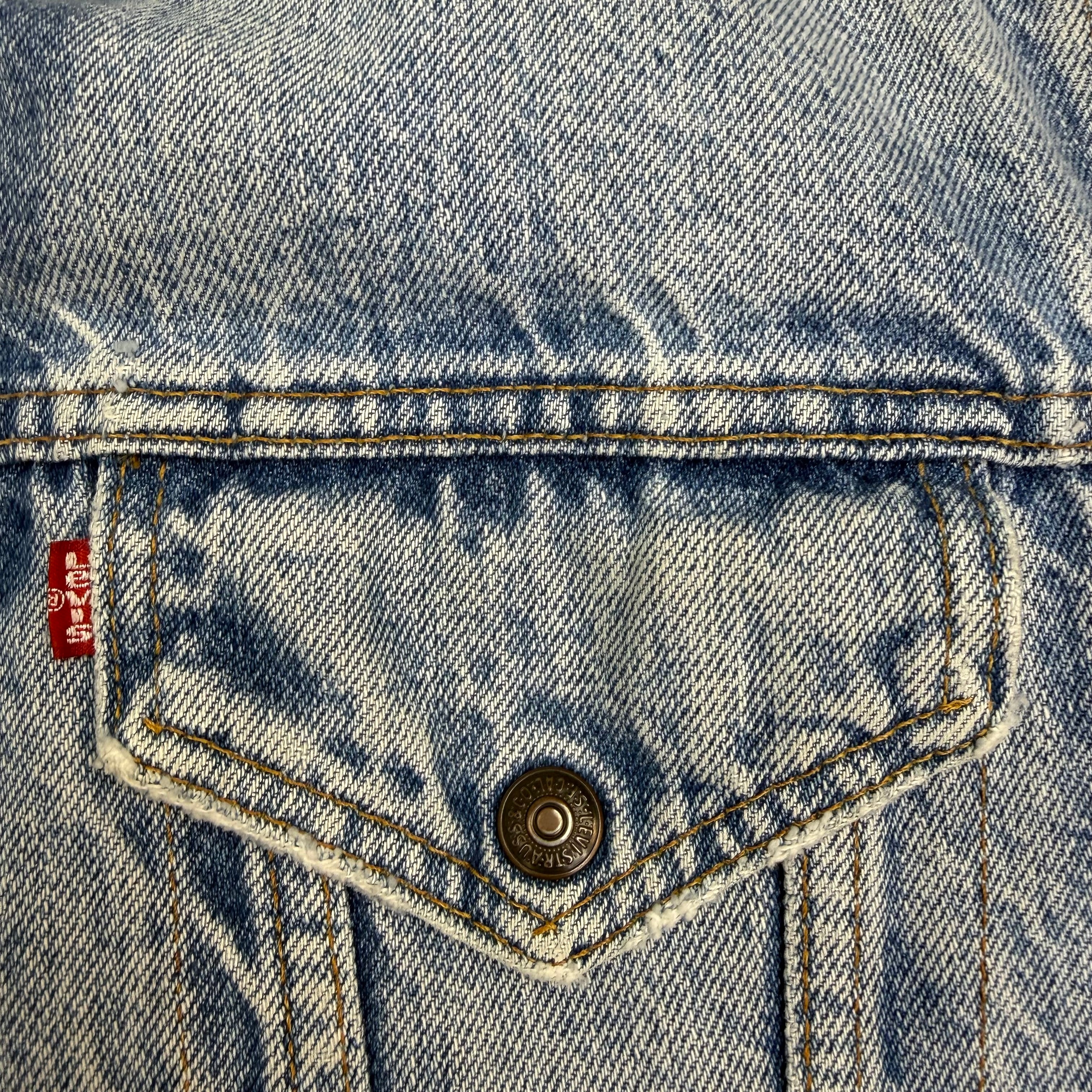 Vintage 80s Levi’s Sherpa Lined Denim Trucker Jacket Blue