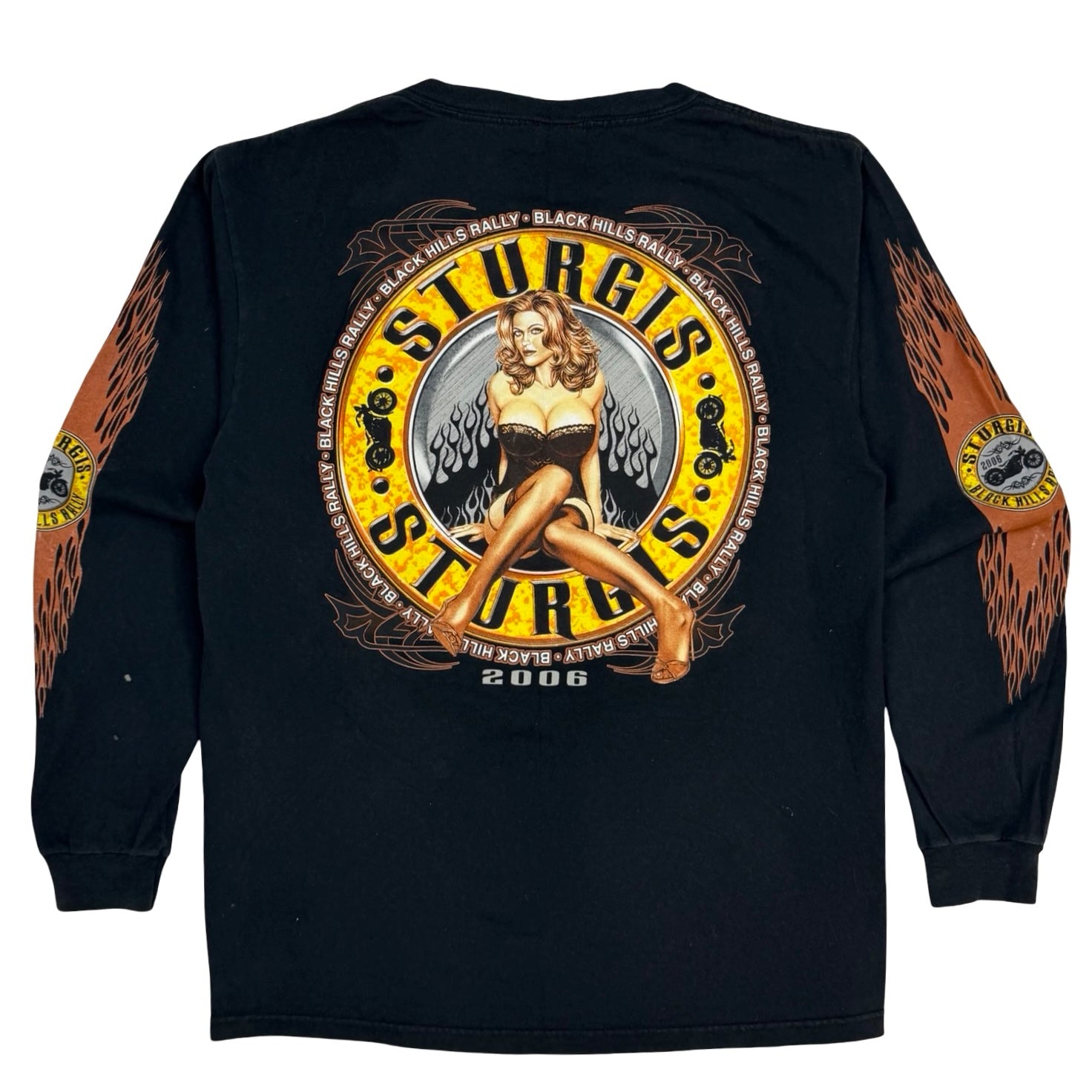 2006 Sturgis Black Hills Rally Flame Longsleeve Black