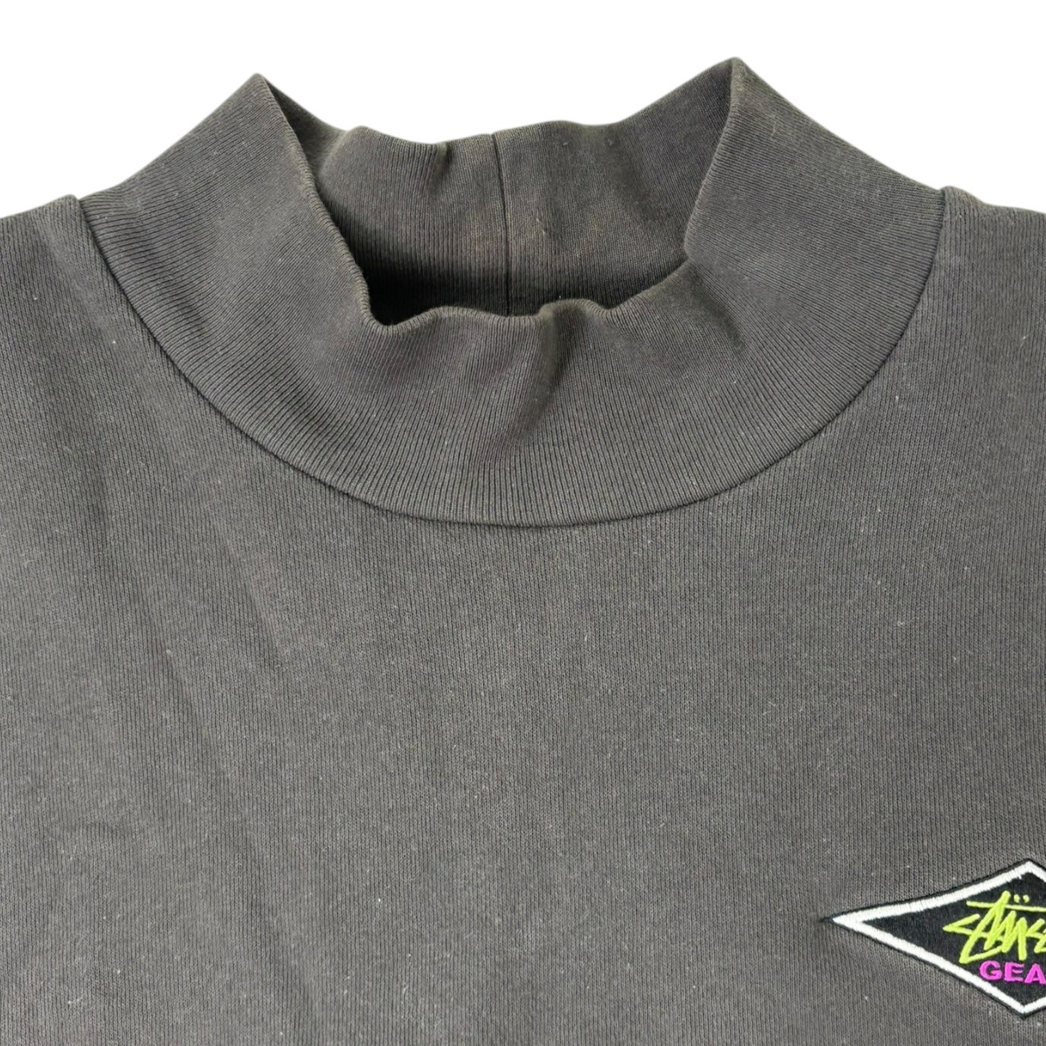 Stussy Benton Terry Mock-Neck Sweatshirt Washed Black