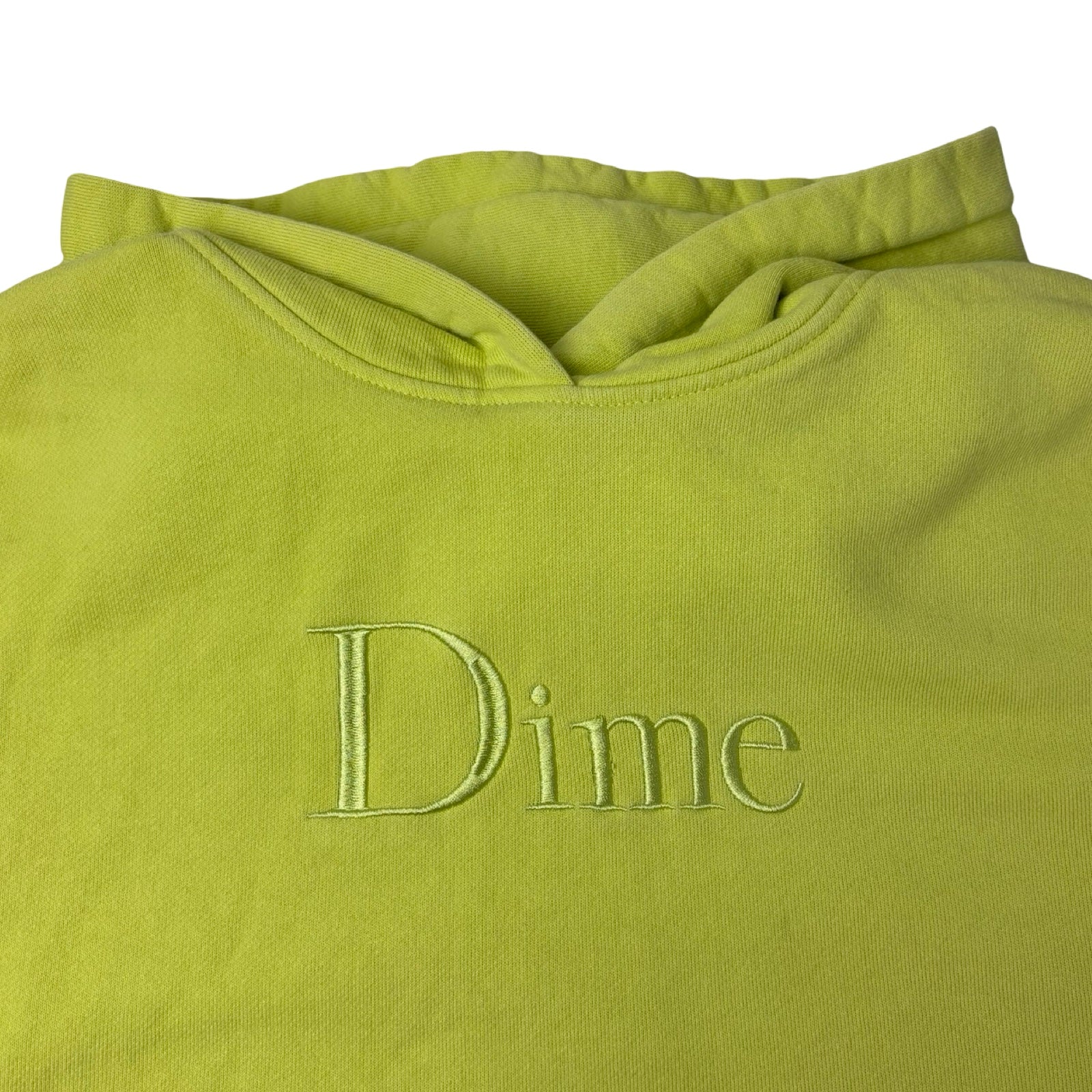 Dime Classic Centre Logo Pullover Hoodie Neon