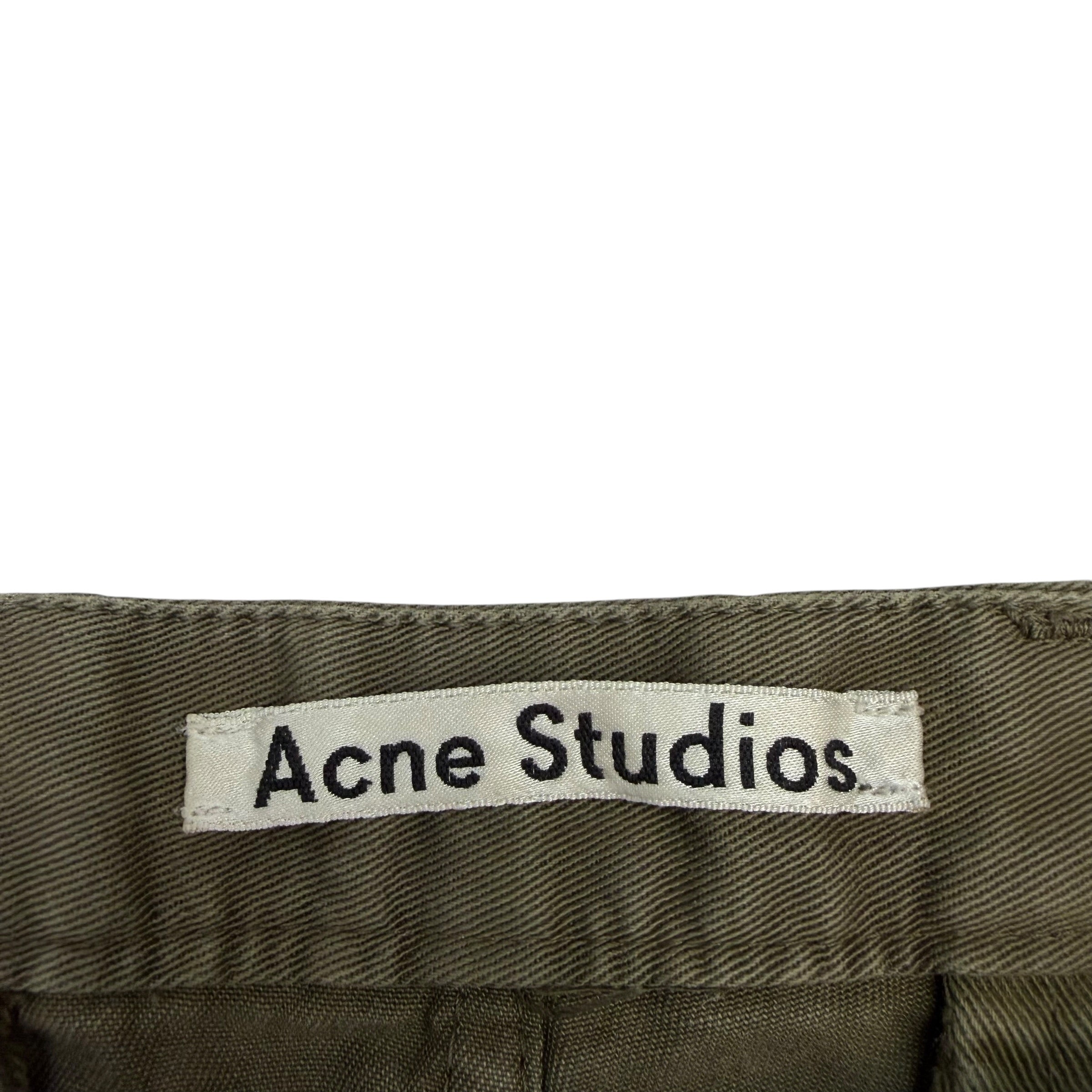 Acne Studios Regular Fit Chino Pants Olive Green