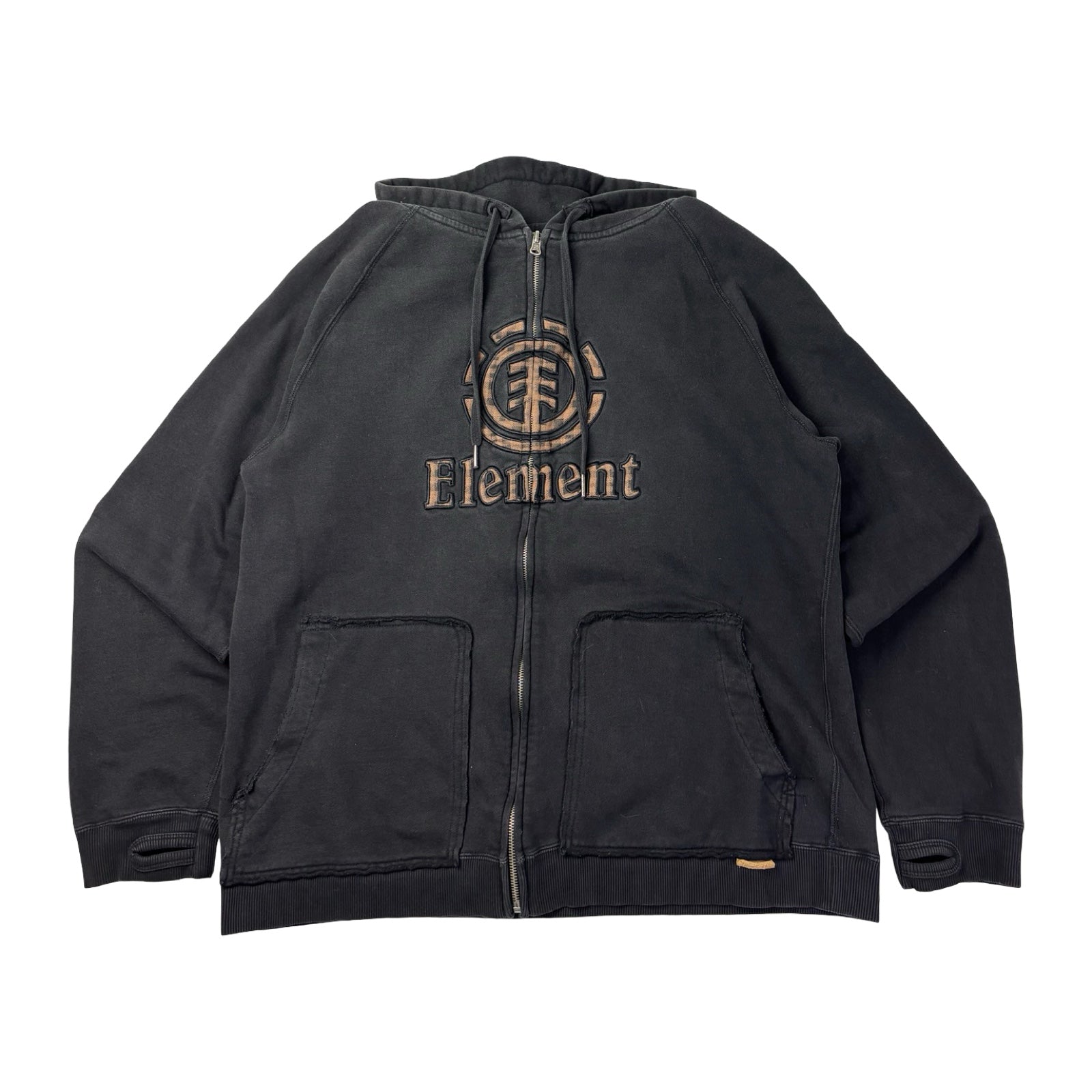 Y2K Element Skateboards Full-Zip Hoodie Black
