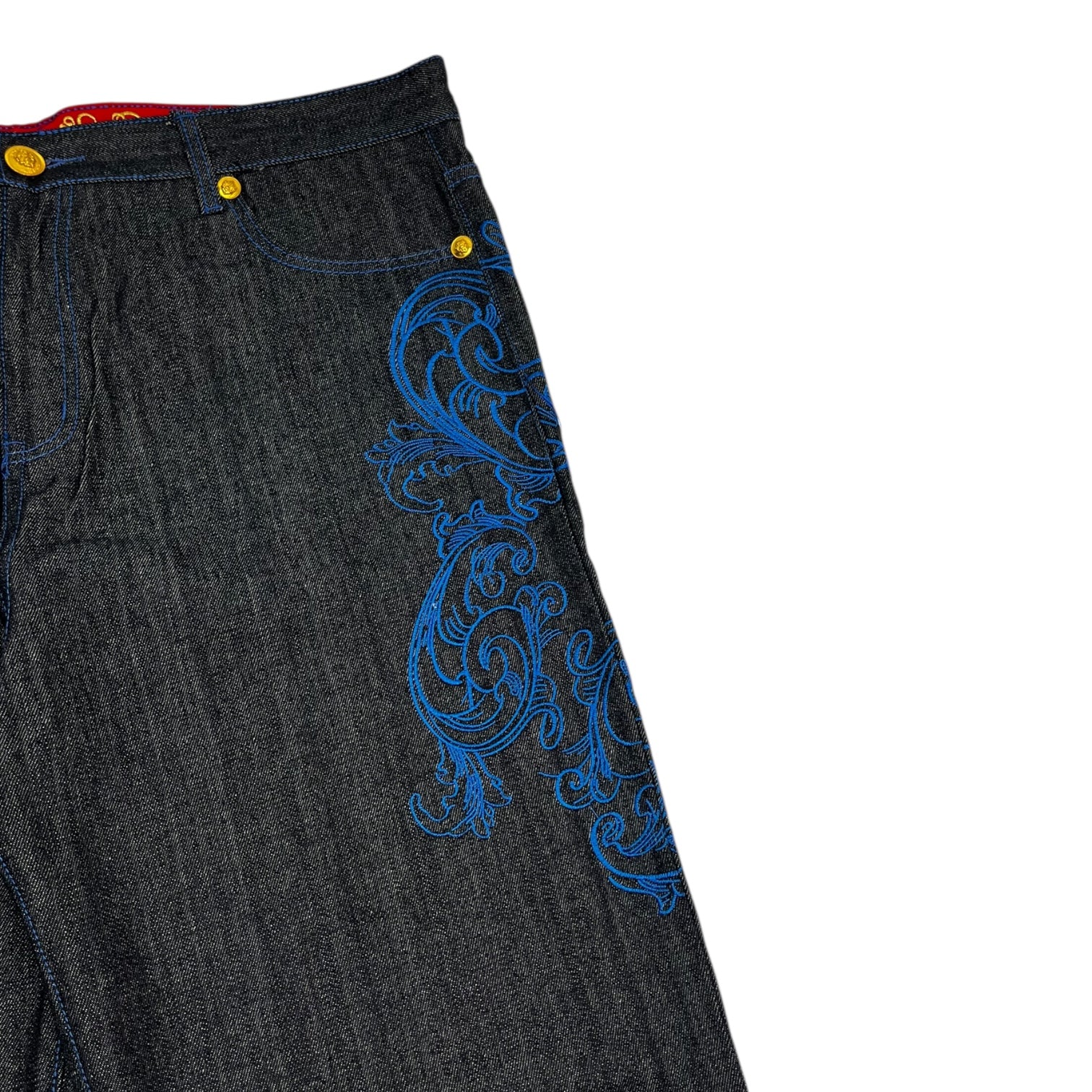 Vintage Y2K Crown Holder Embroidered Denim Jeans